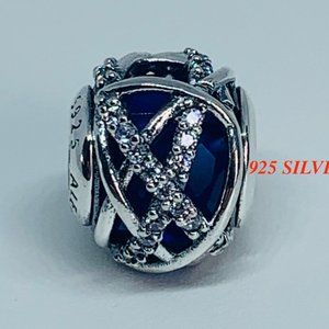 Brand New Authentic Pandora ROYAL BLUE GALAXY Charm 796361NCB / Pandora Bracelet